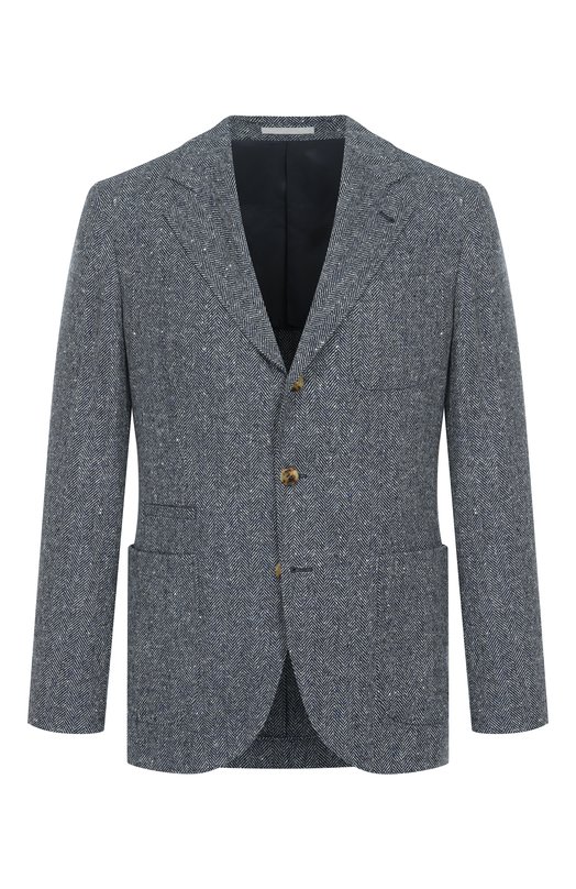 Пиджак из шерсти и кашемира Brunello Cucinelli MV4177BND Синий MV4177BND