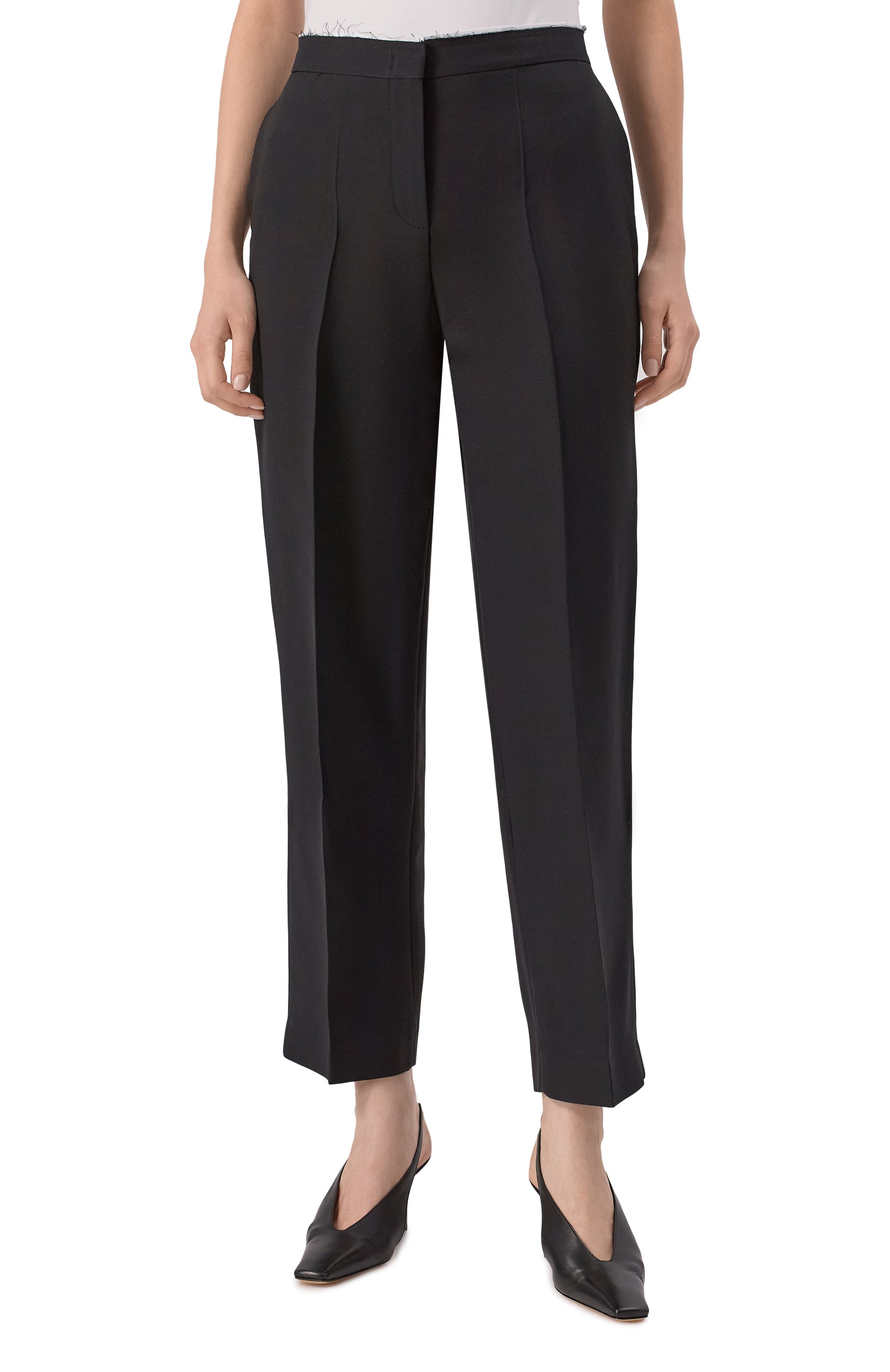 Брюки из шерсти и шелка 12 STOREEZ черного цвета по цене 29000 руб., арт. 132834, фото 3 Брюки из шерсти и шелка 12 STOREEZ, арт. 132834, фото 3