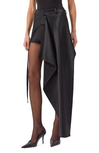 Атласная юбка SSHEENA черного цвета по цене 69950 руб., арт. 25FWGIUDA/TF25001, фото 3 Атласная юбка SSHEENA, арт. 25FWGIUDA/TF25001, фото 3