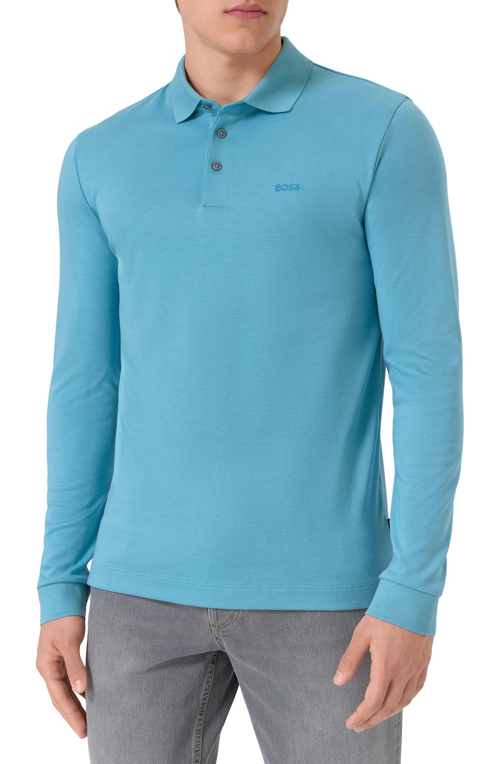 Хлопковое поло BOSS, арт. 50468392, фото 3