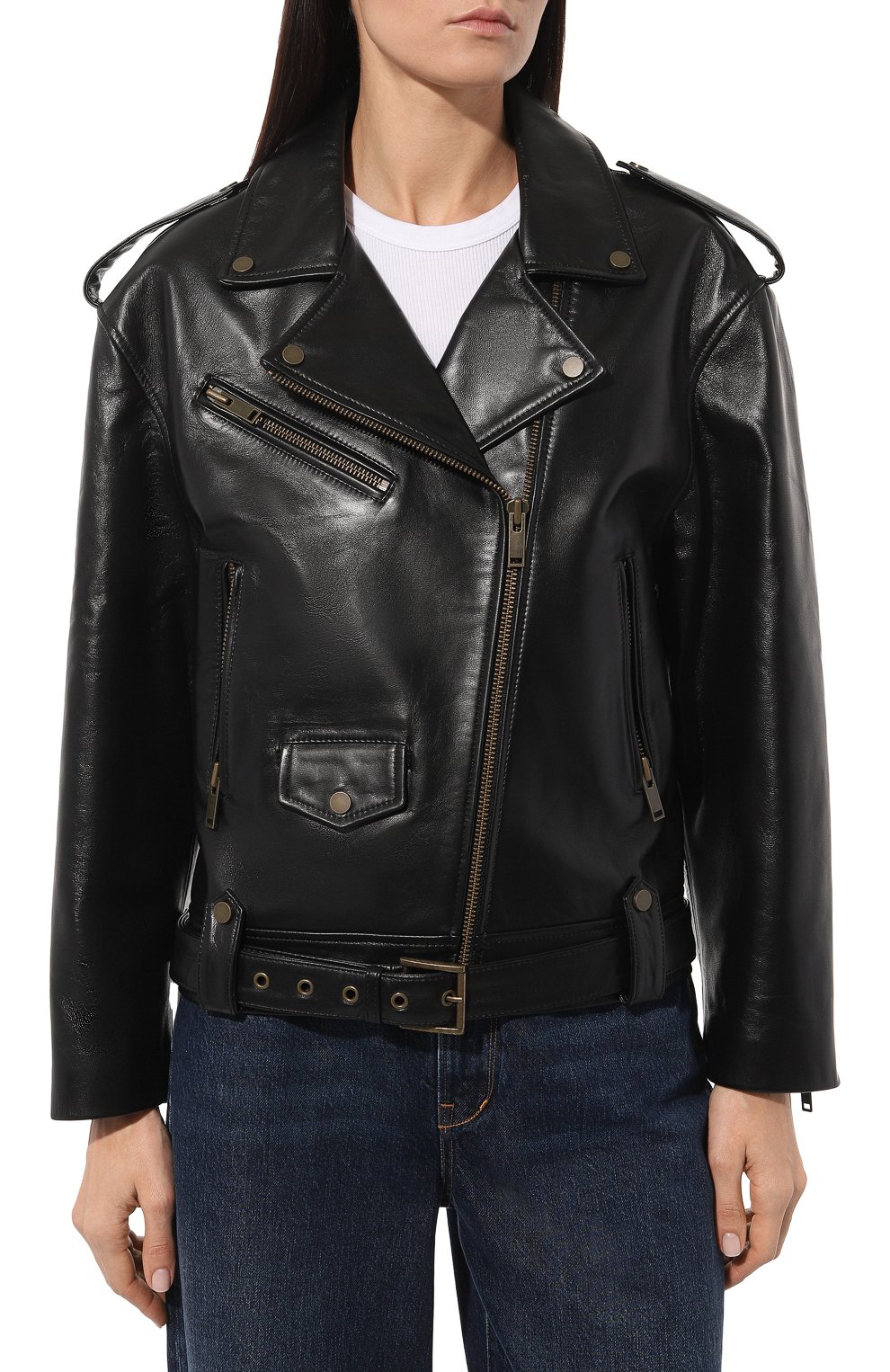 Кожаная куртка CHAUD STUDIO черного цвета по цене 150000 руб., арт. JOHNNYBIKER22, фото 3 Кожаная куртка CHAUD STUDIO, арт. JOHNNYBIKER22, фото 3