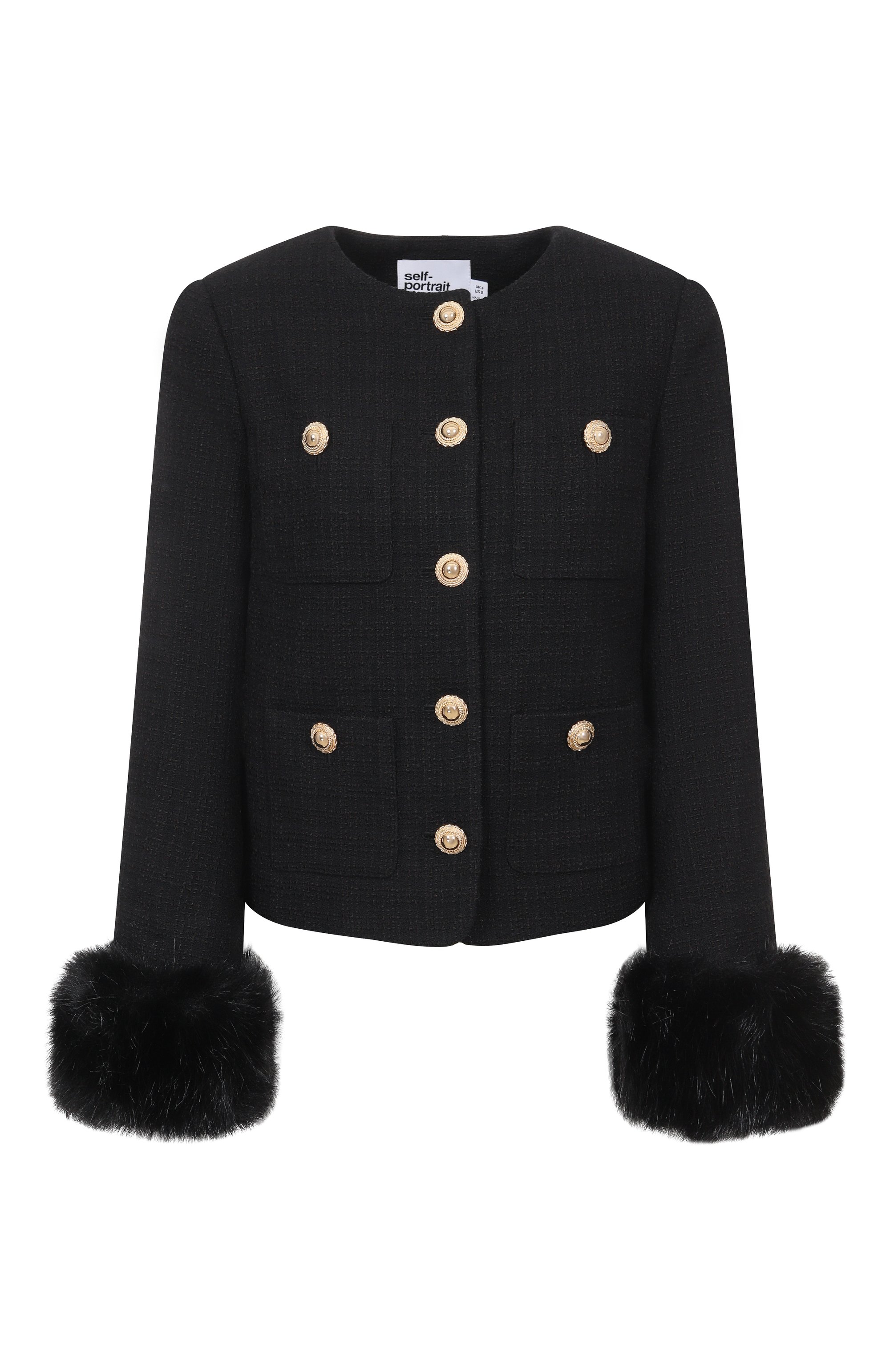 Твидовый жакет SELF-PORTRAIT, арт. AW25088JB, фото 1