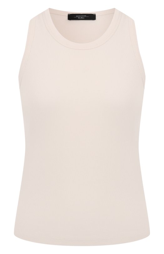 Хлопковая майка Weekend Max Mara MATASSA Кремовый MATASSA