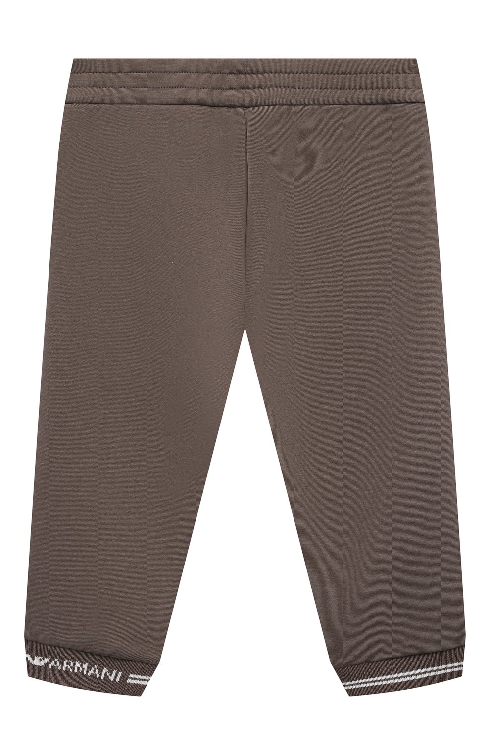 Хлопковые джоггеры EMPORIO ARMANI коричневого цвета по цене 13200 руб., арт. 6RHPJ6/1JHSZ, фото 2 Хлопковые джоггеры EMPORIO ARMANI, арт. 6RHPJ6/1JHSZ, фото 2