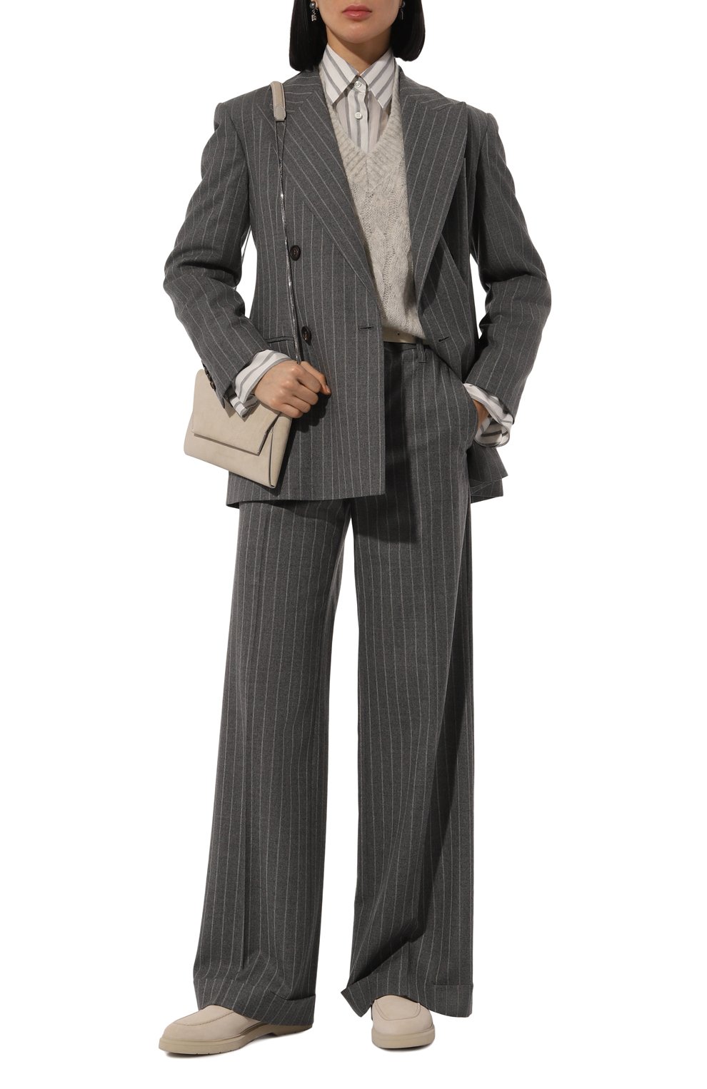 Шерстяные брюки BRUNELLO CUCINELLI, арт. MP577P8492, фото 2