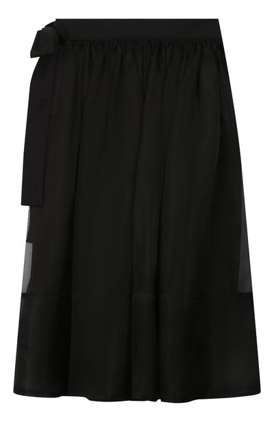 Шелковая юбка UNLABEL черного цвета по цене 25300 руб., арт. G0U-1/19-IL203/12A-16A, фото 2 Шелковая юбка UNLABEL, арт. G0U-1/19-IL203/12A-16A, фото 2