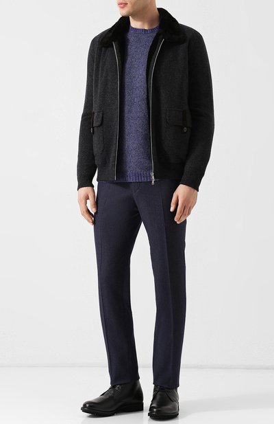 Кожаные ботинки на шнуровке с внутренней меховой отделкой CORNELIANI, арт. 82TM58-8820983, фото 2