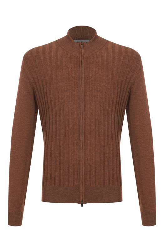 Шерстяной кардиган Corneliani 26M560-2625195 Коричневый 26M560-2625195