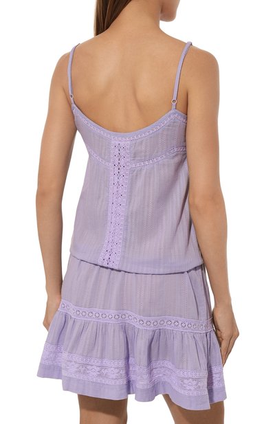 Хлопковое платье MELISSA ODABASH сиреневого цвета по цене 30100 руб., арт. KELLY SS, фото 4 Хлопковое платье MELISSA ODABASH, арт. KELLY SS, фото 4