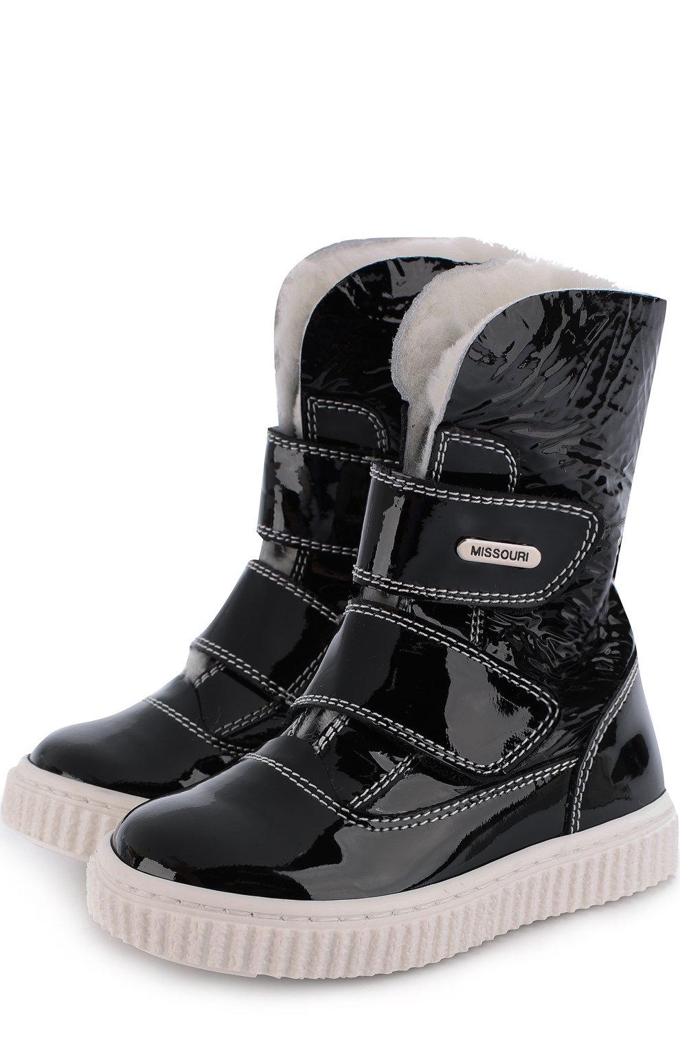 Лаковые сапоги с застежками велькро и внутренней меховой отделкой MISSOURI, арт. 2954Z/18-26, фото 1