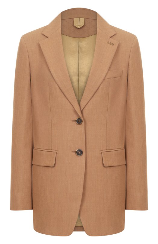 Шерстяной жакет Max Mara SPADIN0 Бежевый SPADIN0