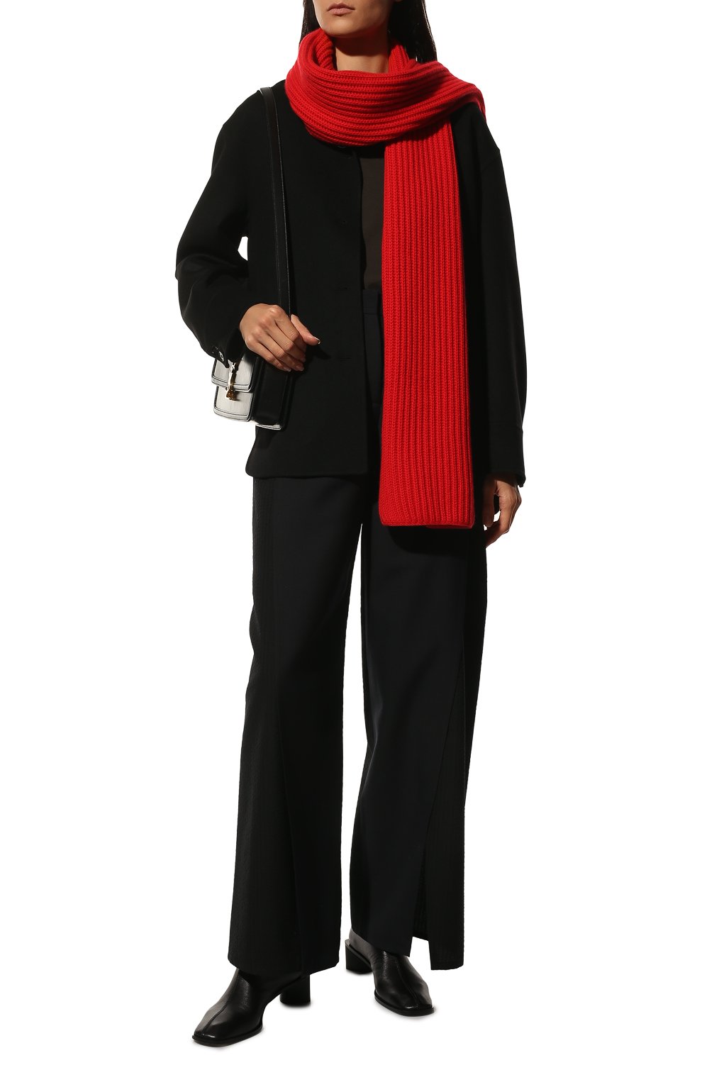 Кашемировый шарф maglia inglese LORO PIANA красного цвета по цене 105500 руб., арт. FAL4841, фото 3 Кашемировый шарф maglia inglese LORO PIANA, арт. FAL4841, фото 3