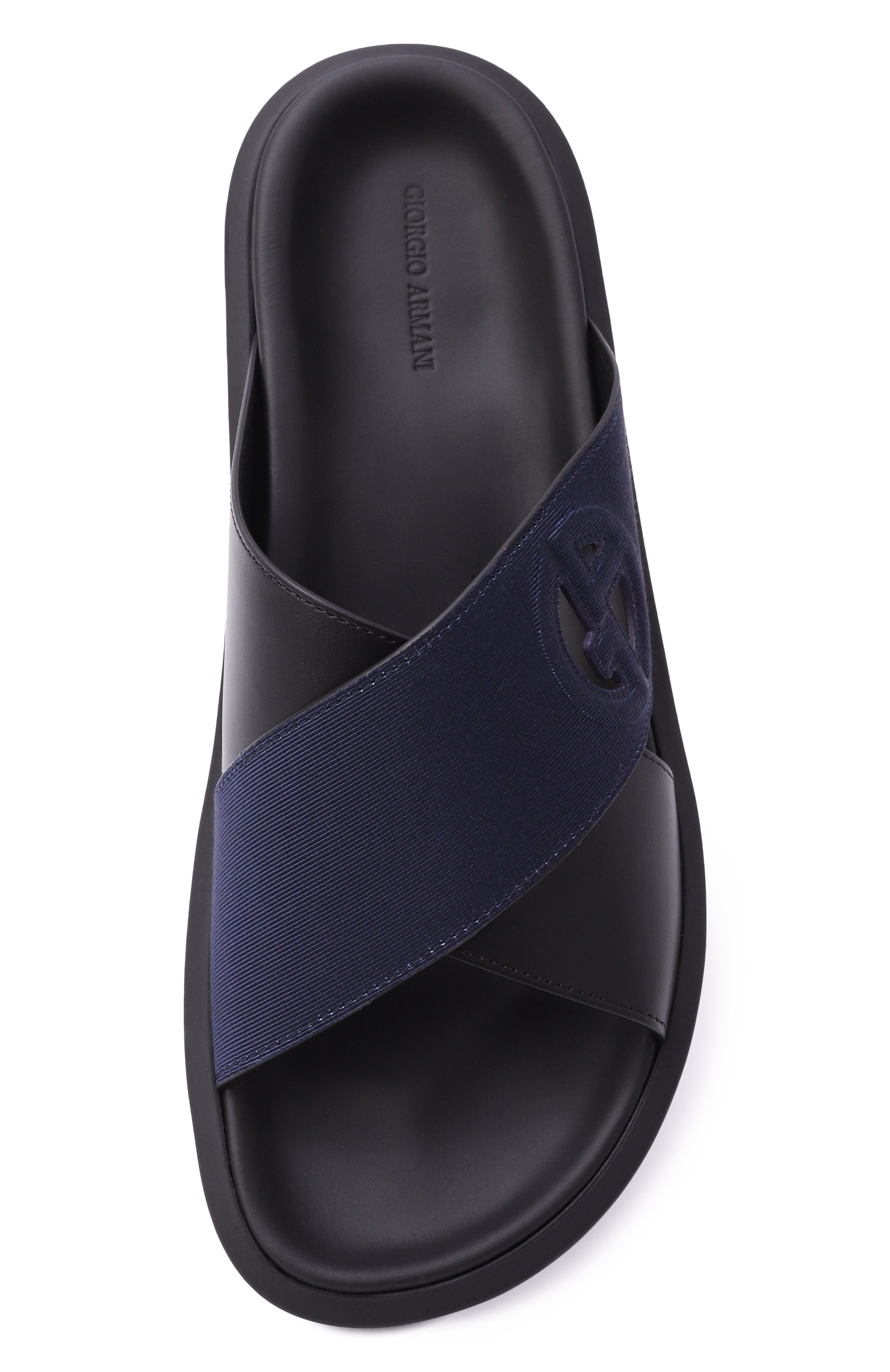 Кожаные шлепанцы GIORGIO ARMANI, арт. X2P096/XR382, фото 6