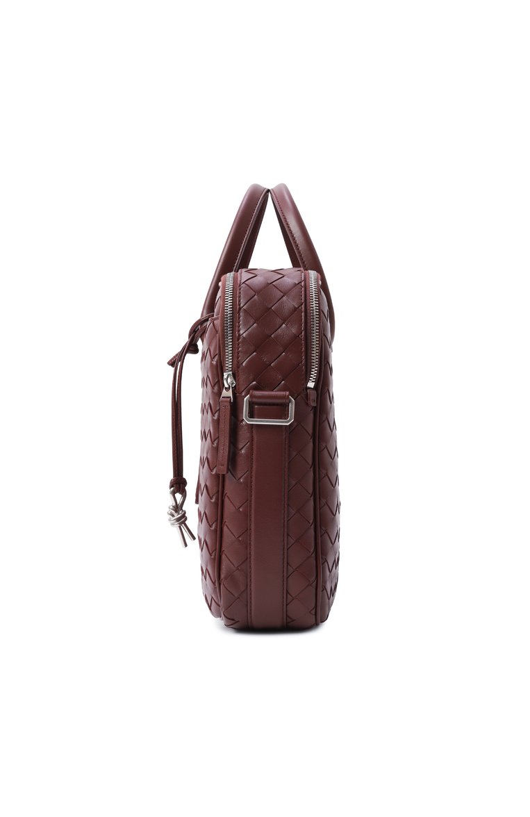 Мужская портфель getaway large BOTTEGA VENETA бордового цвета, арт. 766361/V2HL1 | Фото 4 (Ремень/цепочка: На ремешке; Размер: large; Материал: Натуральная кожа; Сумки-технические: Портфели)