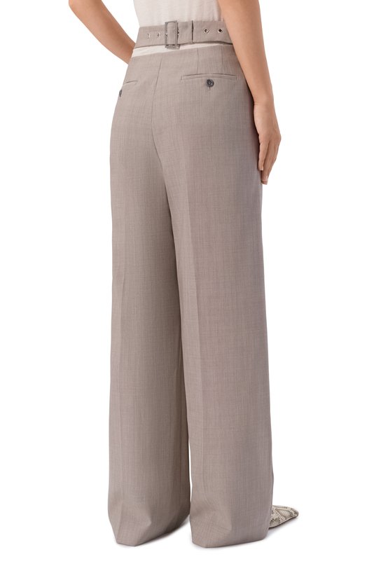 Шерстяные брюки Erika Cavallini P6SZ12 Бежевый  P6SZ12 Фото 4