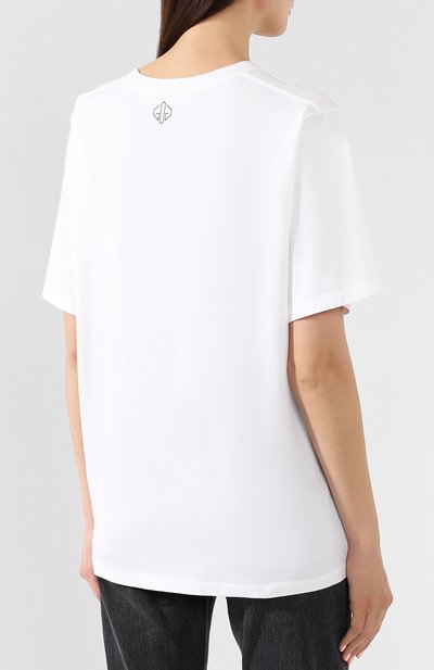 Хлопковая футболка GOLDEN GOOSE DELUXE BRAND белого цвета по цене 14550 руб., арт. G34WP026.F1, фото 4 Хлопковая футболка GOLDEN GOOSE DELUXE BRAND, арт. G34WP026.F1, фото 4