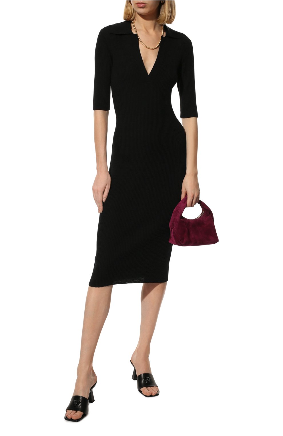 Шерстяное платье DRIES VAN NOTEN черного цвета по цене 74150 руб., арт. 221-011286-4701, фото 2 Шерстяное платье DRIES VAN NOTEN, арт. 221-011286-4701, фото 2