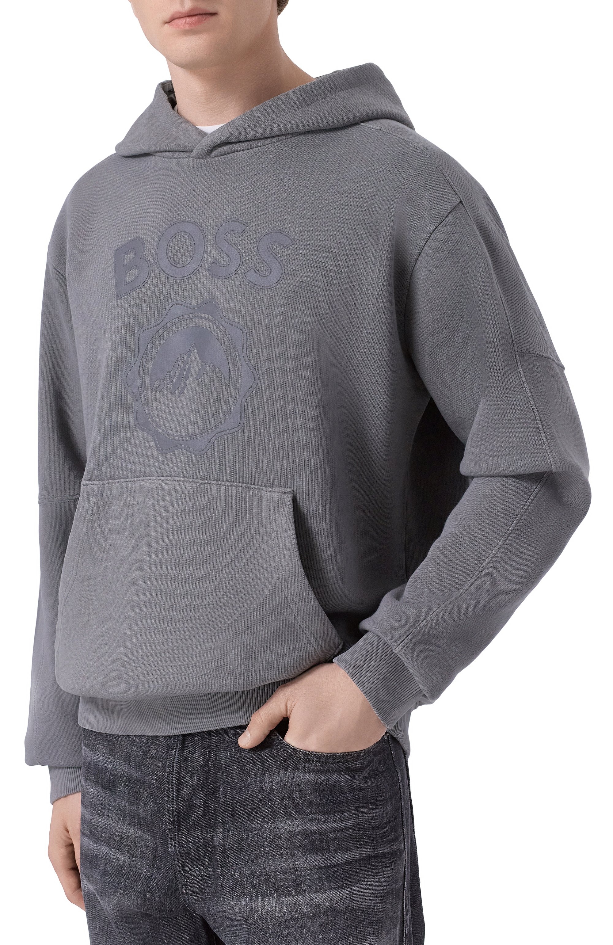 Хлопковое худи BOSS ORANGE, арт. 50547692, фото 3