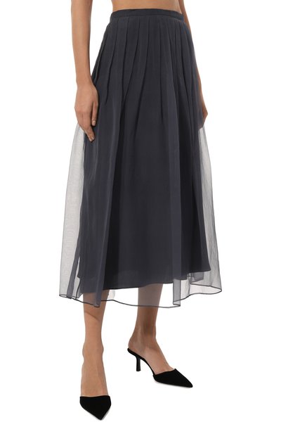 Шелковая юбка BRUNELLO CUCINELLI, арт. MF940G3375, фото 3