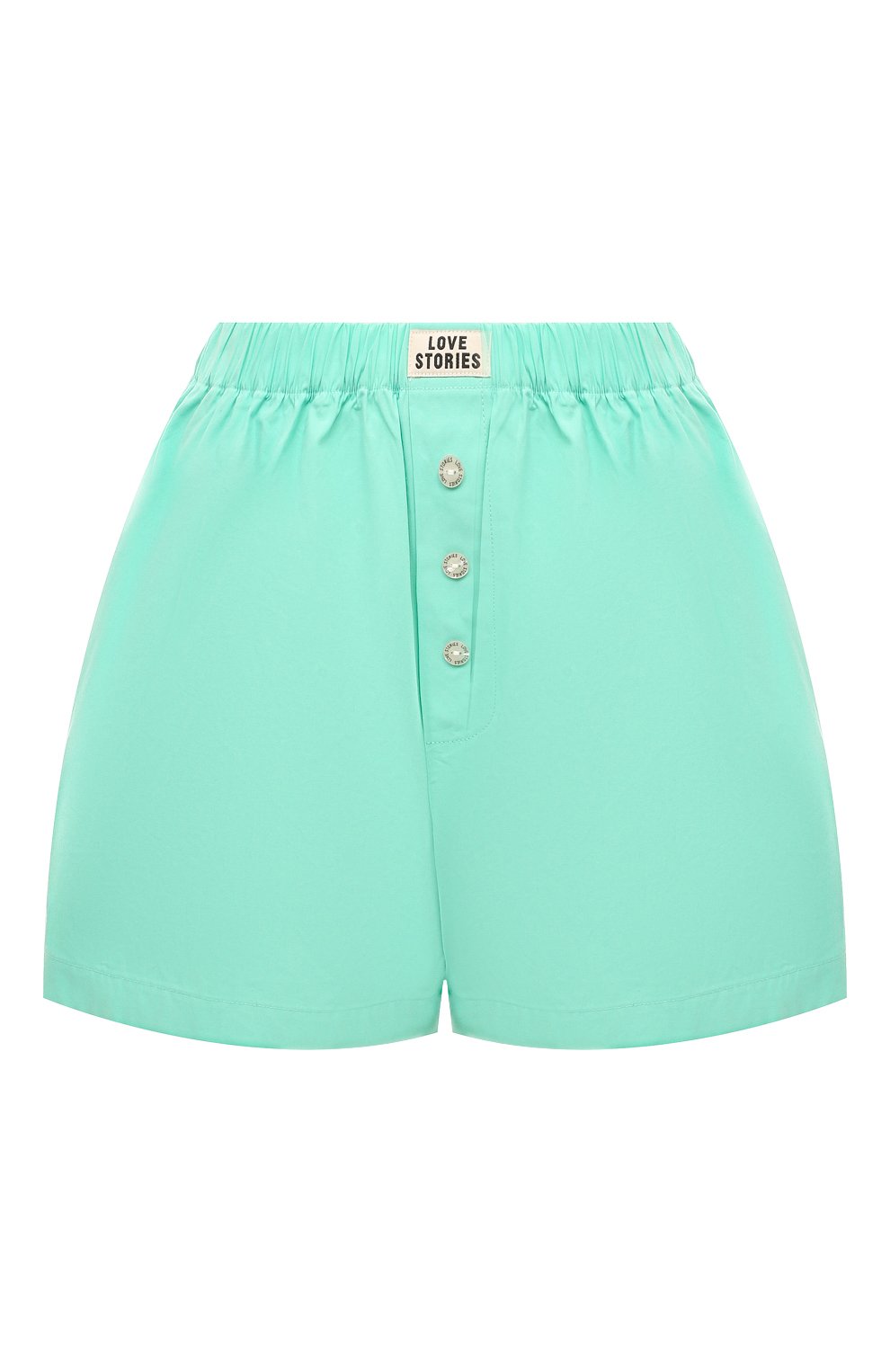 Хлопковые шорты LOVE STORIES зеленого цвета по цене 8745 руб., арт. L2423105-702, фото 1 Хлопковые шорты LOVE STORIES, арт. L2423105-702, фото 1