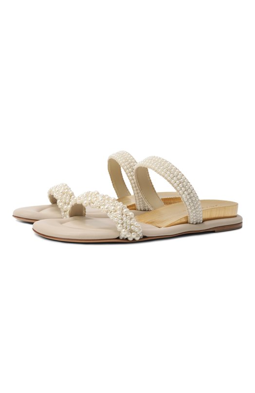 Шлепанцы Pearlsway Blade Casadei 1M485J0201/C2789 Кремовый 1M485J0201/C2789