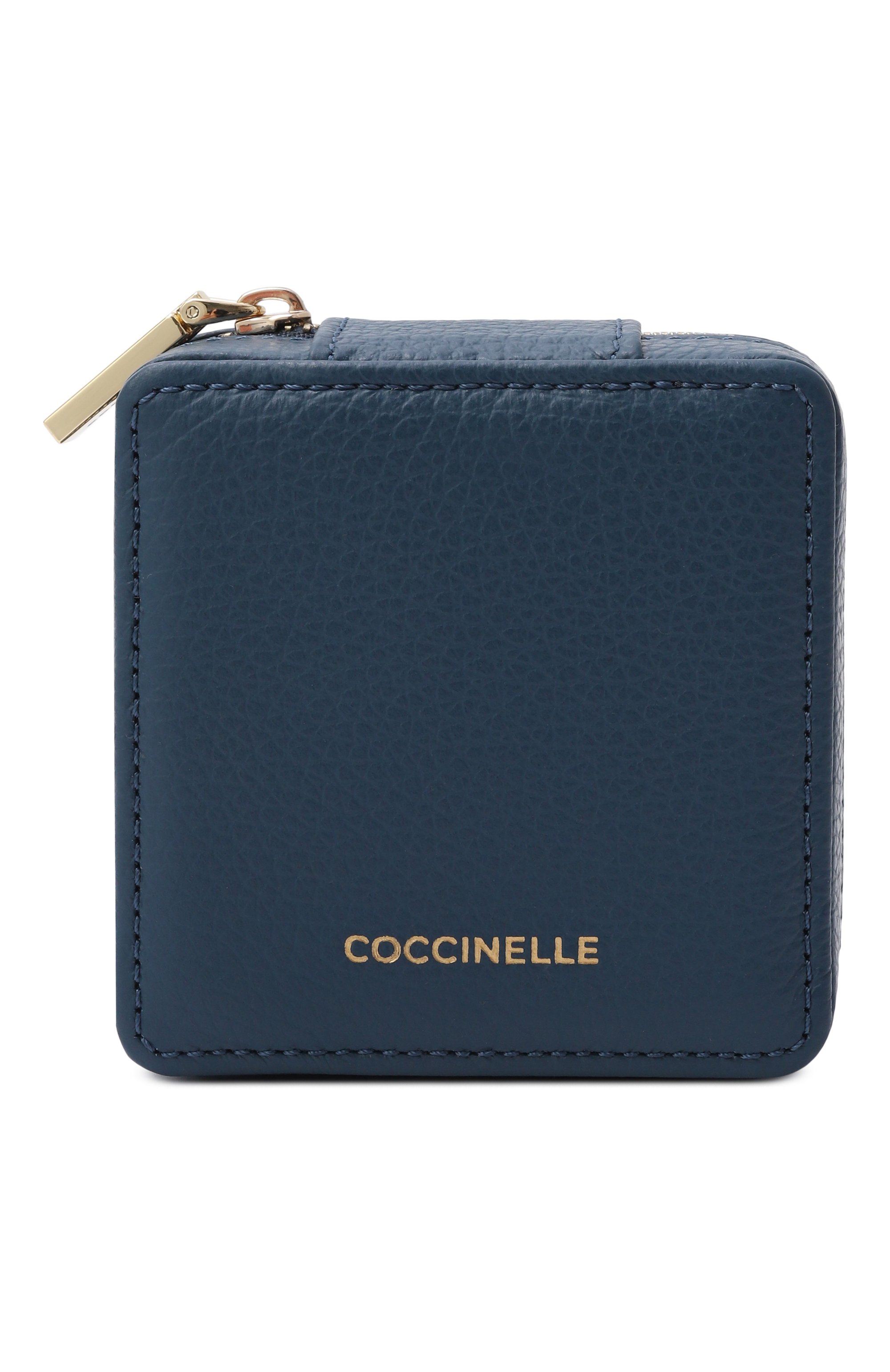 Кожаный футляр для украшений COCCINELLE темно-синего цвета по цене 10780 руб., арт. E2 QI0 15 01 01, фото 1 Кожаный футляр для украшений COCCINELLE, арт. E2 QI0 15 01 01, фото 1