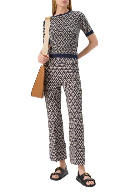 Кожаные сандалии vlogo signature VALENTINO, арт. 6W2S0LK6/BEK, фото 2