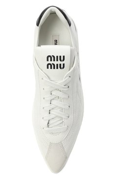 Кожаные кроссовки MIU MIU, арт. 5E448D-3F7D-F0964, фото 4