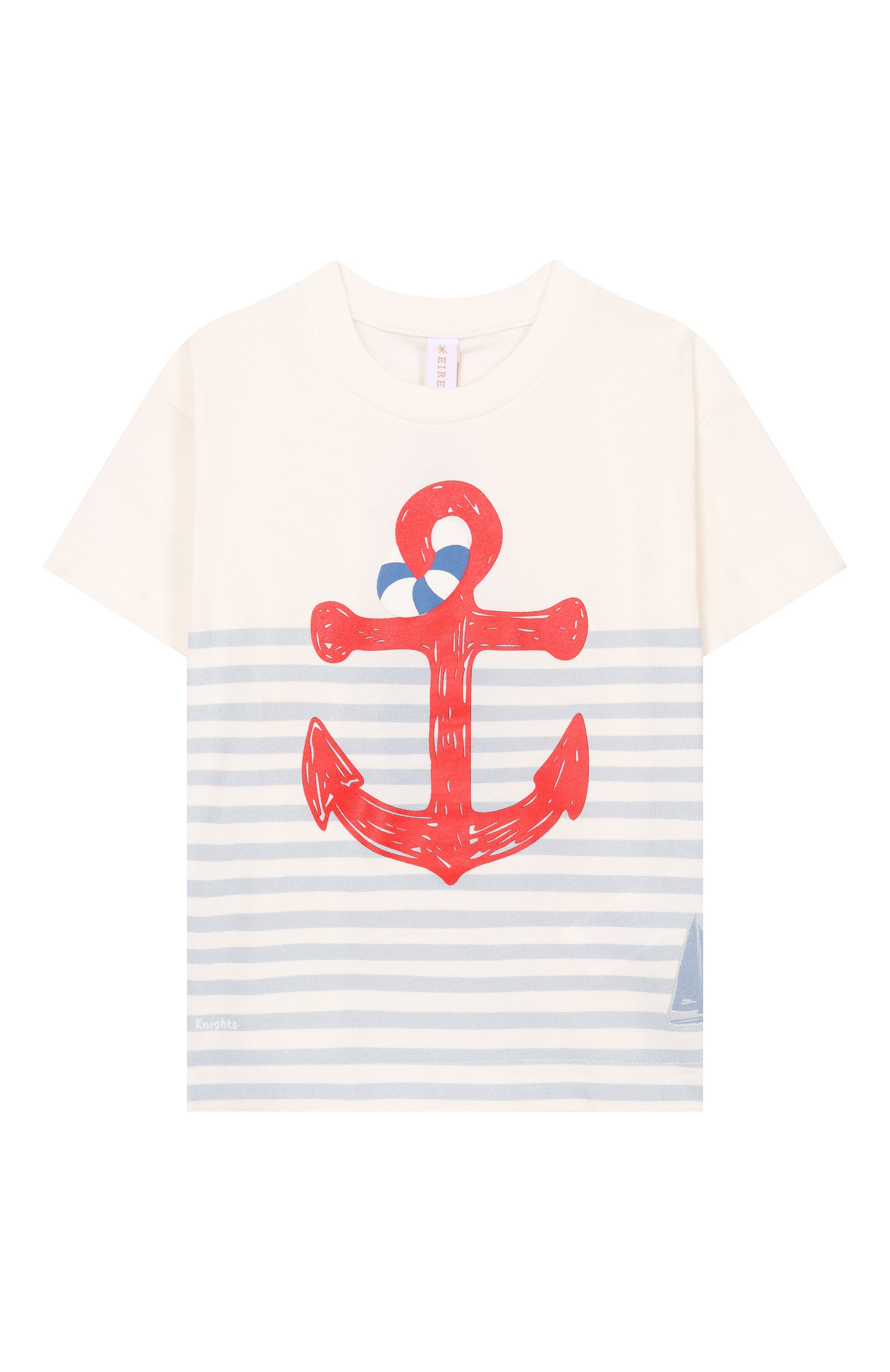 Хлопковая футболка EIRENE кремового цвета по цене 5225 руб., арт. SS26126C, фото 1 Хлопковая футболка EIRENE, арт. SS26126C, фото 1