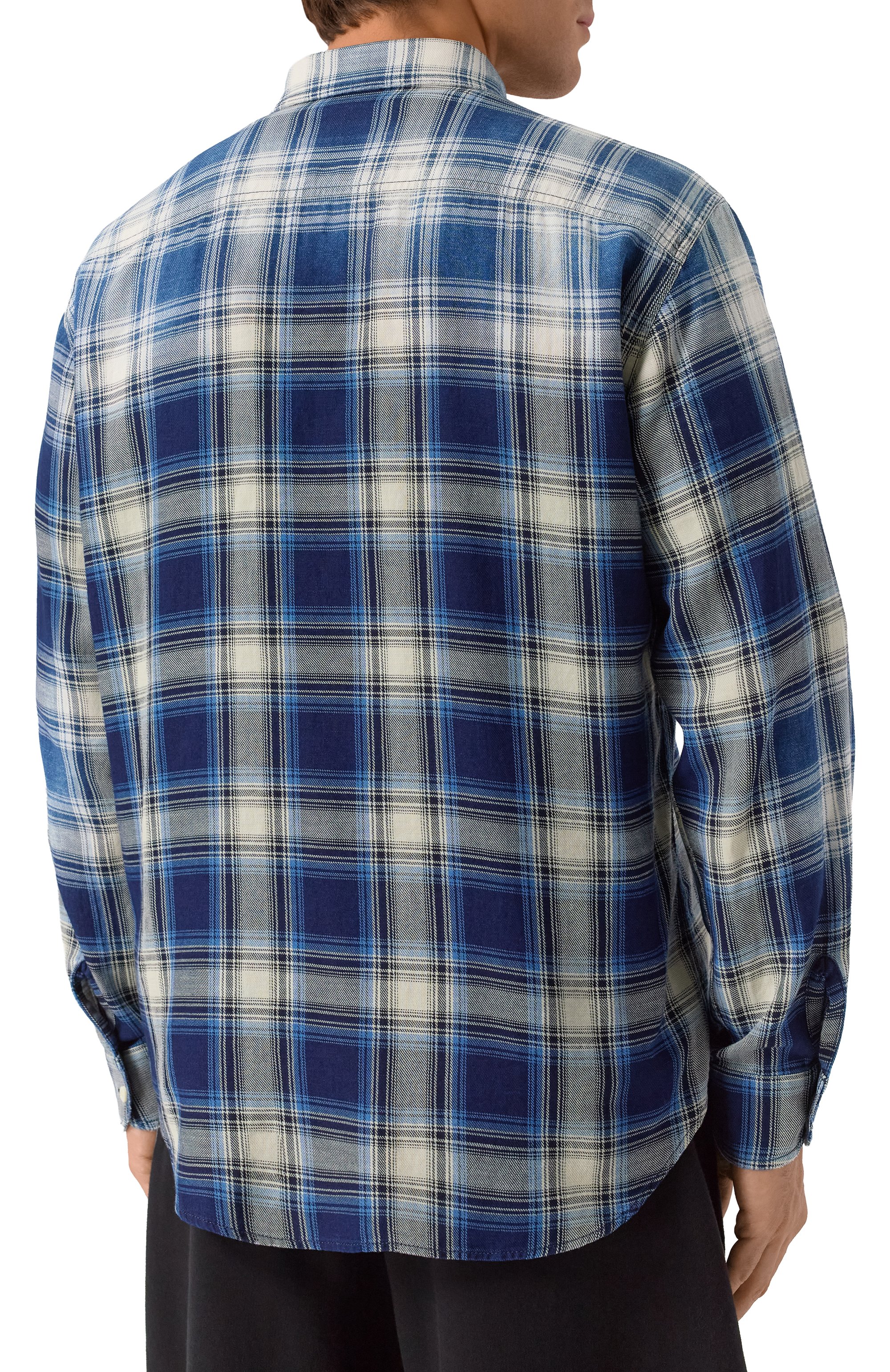 Хлопковая рубашка DSQUARED2 синего цвета по цене 59950 руб., арт. S74DM0958/D35206, фото 4 Хлопковая рубашка DSQUARED2, арт. S74DM0958/D35206, фото 4