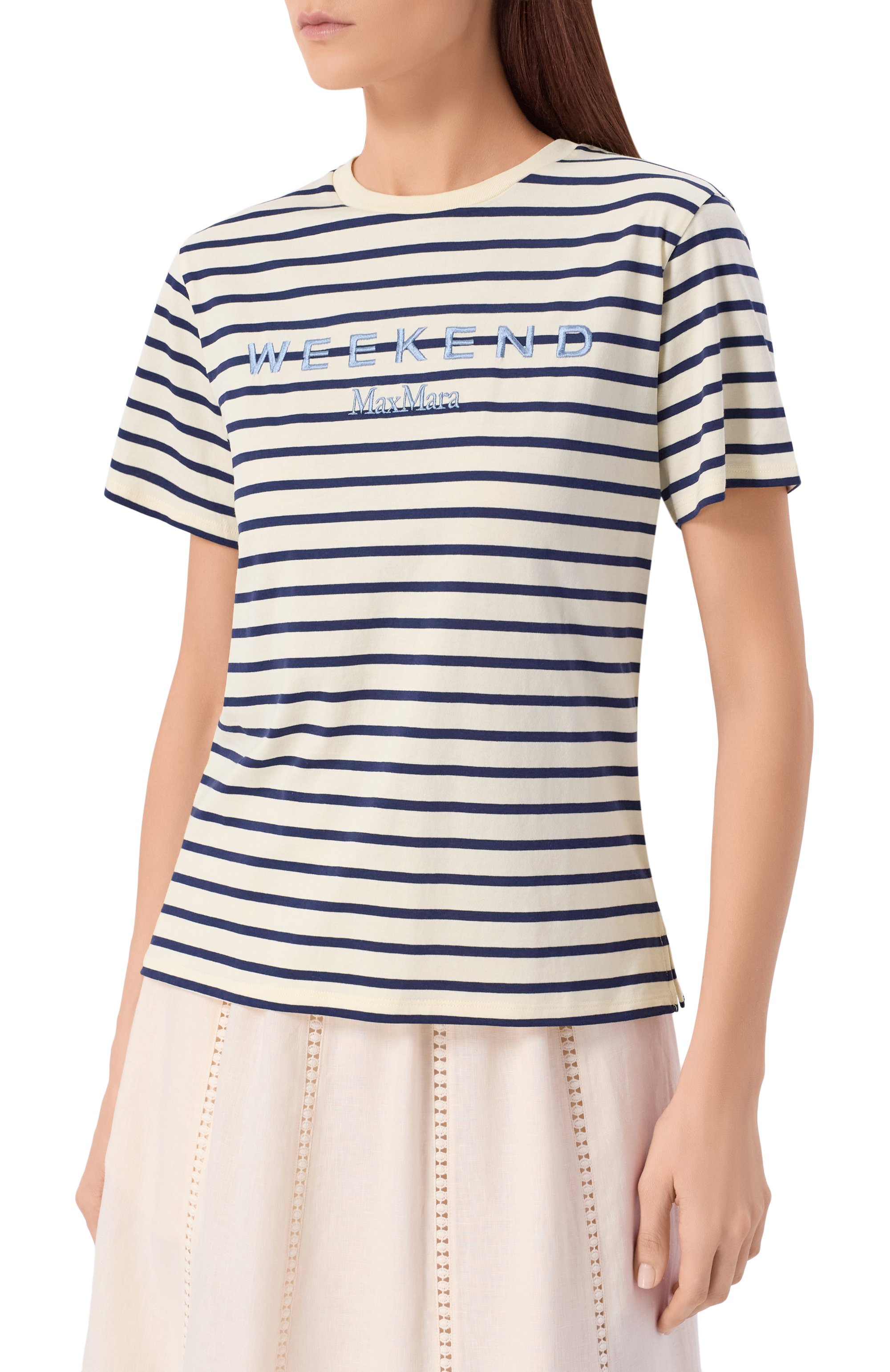 Хлопковая футболка WEEKEND MAX MARA, арт. WKDB0RA, фото 3