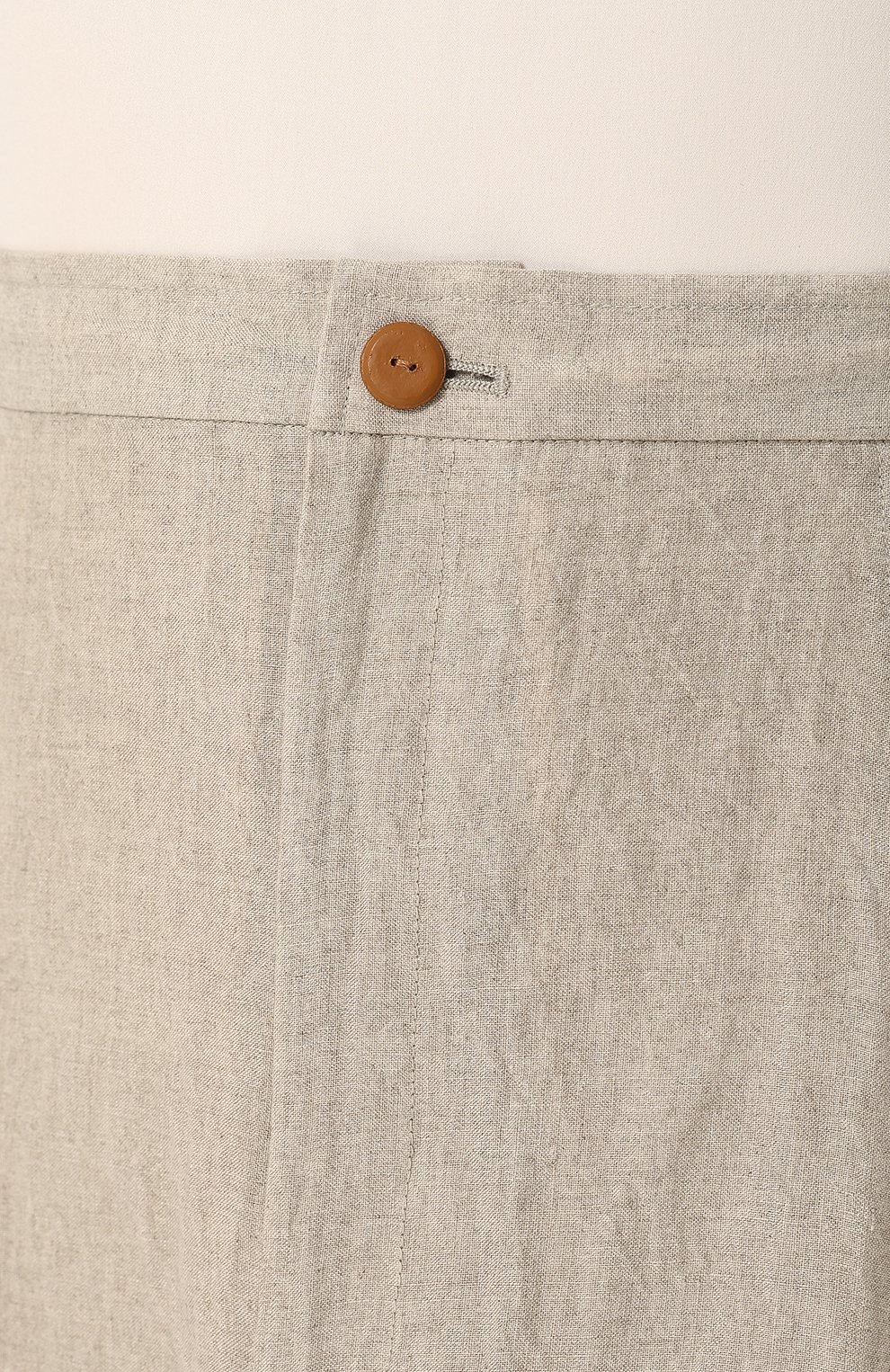 Укороченные льняные брюки YOHJI YAMAMOTO, арт. FE-P52-300, фото 5