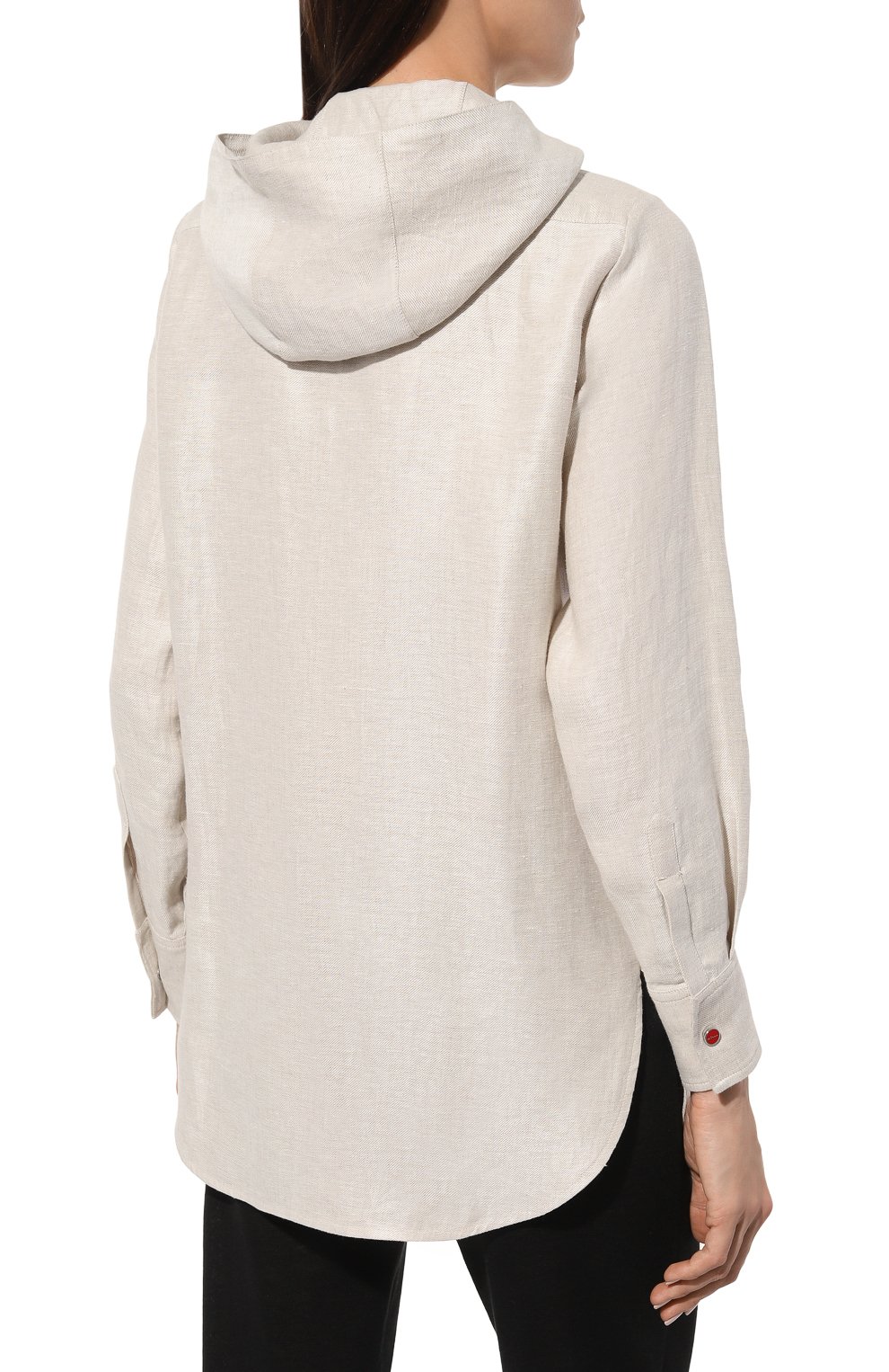 Льняная рубашка KITON, арт. D57444H08442, фото 4