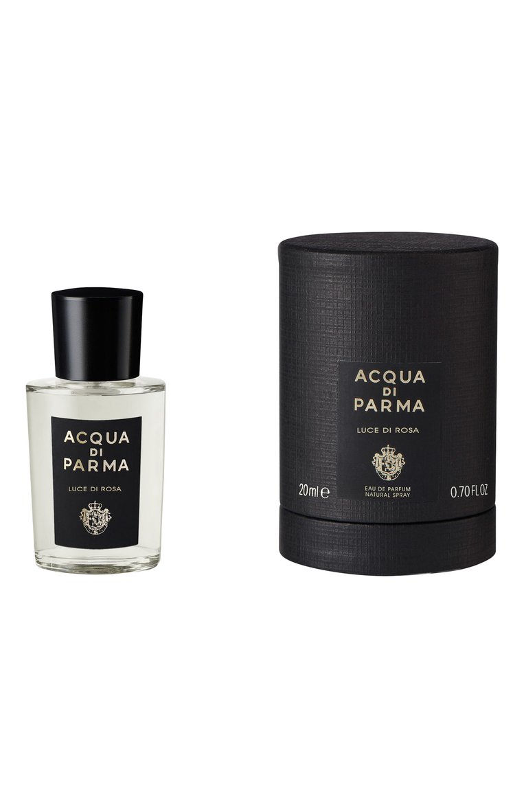 Парфюмерная вода luce di rosa (20ml) ACQUA DI PARMA бесцветного цвета, арт. ADP081919 | Фото 2 (Нос: Не проставлено; Региональные ограничения белый список (Axapta Mercury): Не проставлено; Тип продукта - парфюмерия: Парфюмерная вода; Тип аромата: Древесный, Цветочный; Обьем косметики: 20ml; Ограничения доставки: flammable)