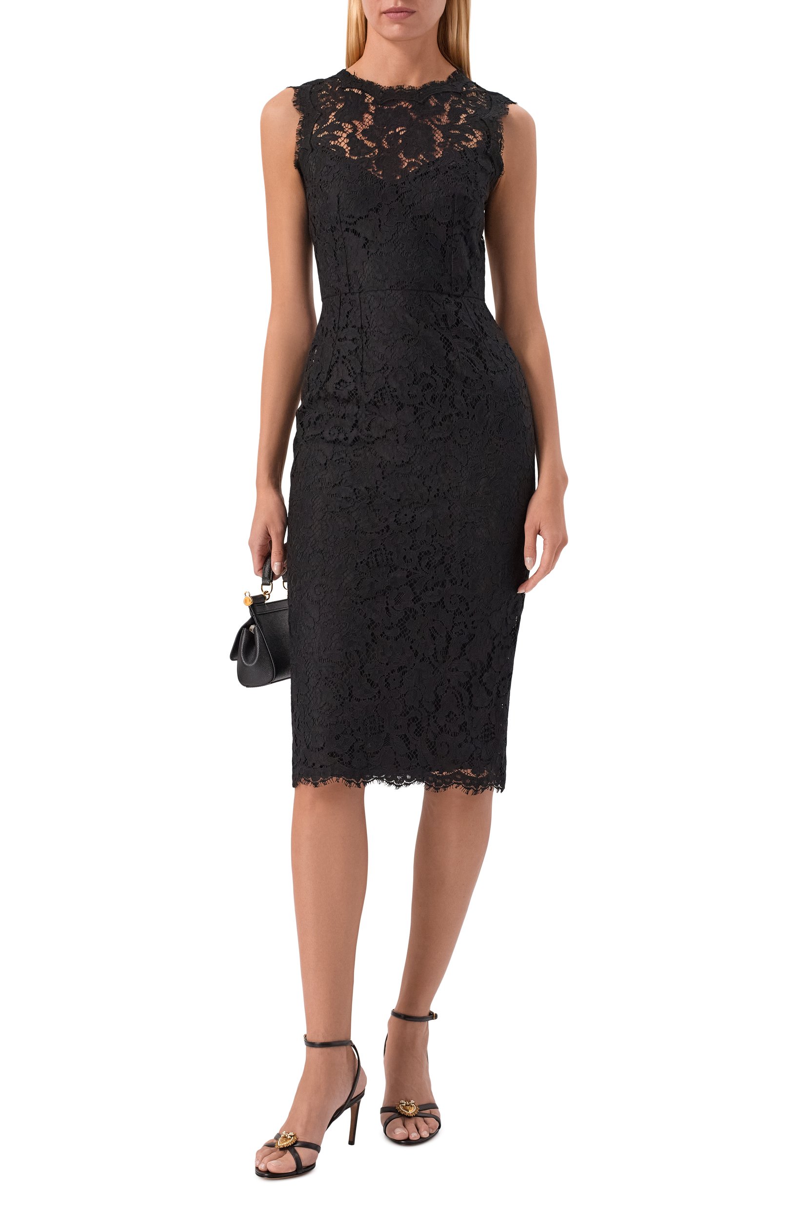 Платье из хлопка и вискозы DOLCE & GABBANA, арт. F6H0ZT/HLMTB, фото 2