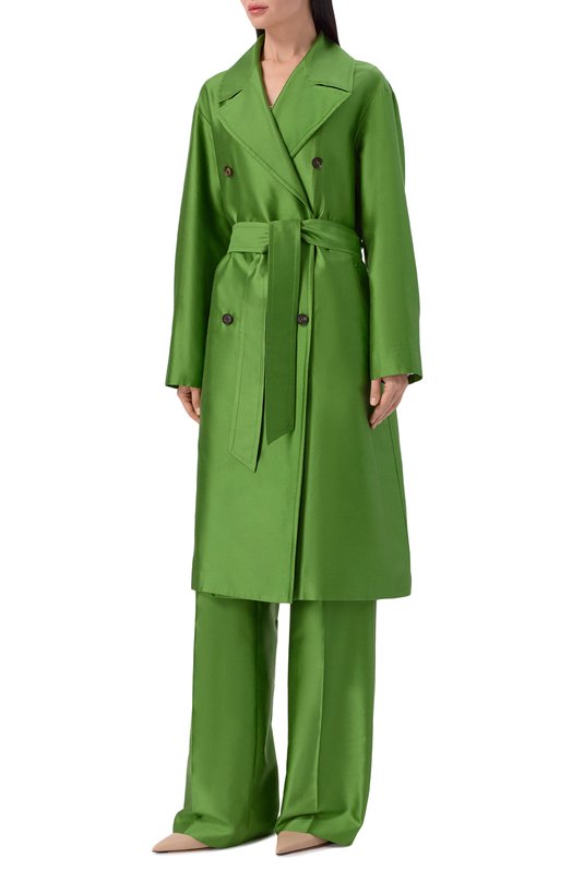 Плащ из хлопка и шелка Kiton D61615K09R19 Зелёный  D61615K09R19 Фото 3