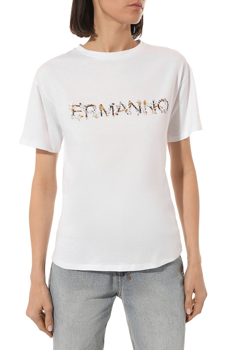 Хлопковая футболка ERMANNO FIRENZE, арт. D42EL037, фото 1