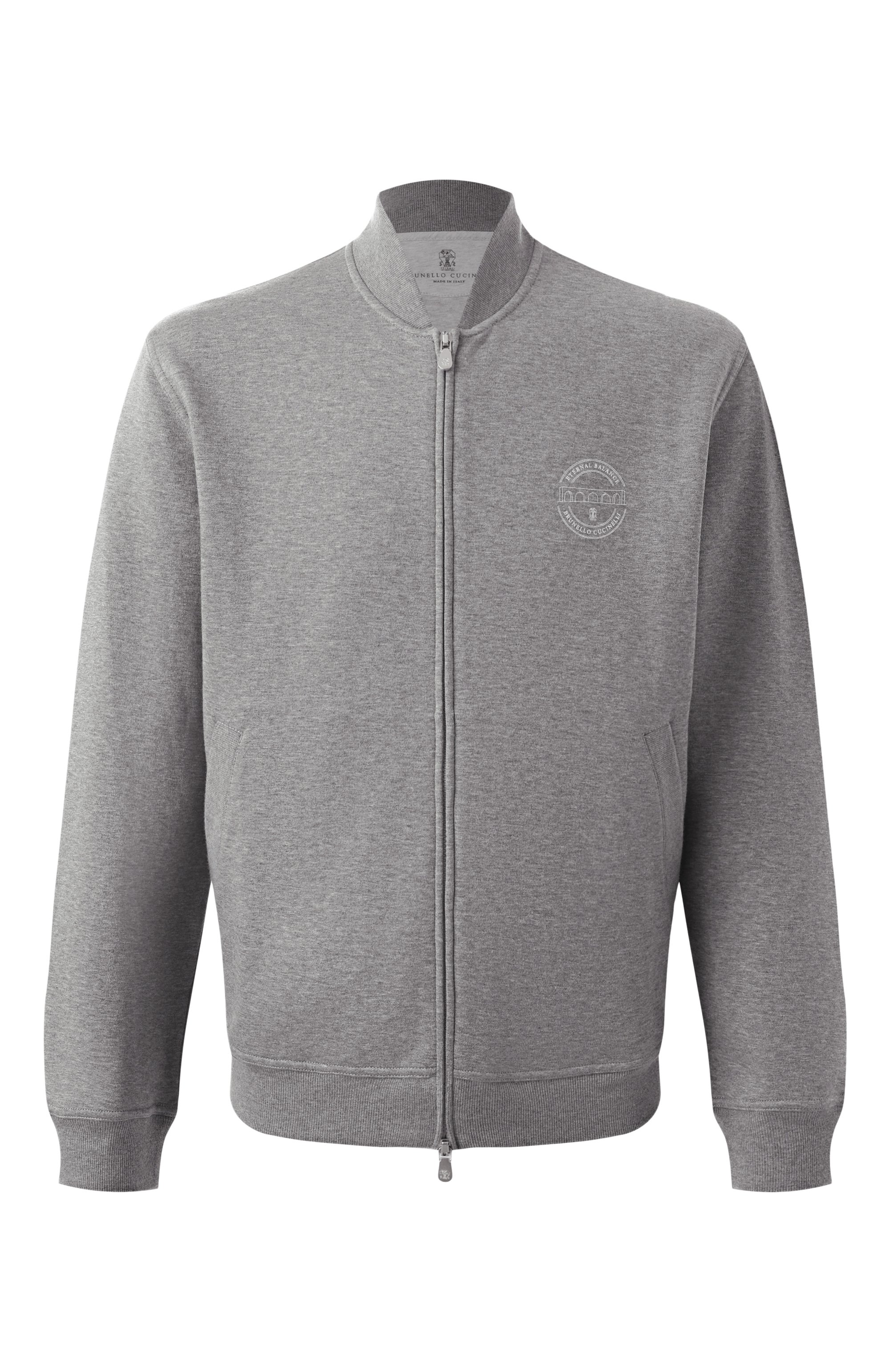 Толстовка из хлопка и кашемира BRUNELLO CUCINELLI, арт. MM8319037G, фото 1