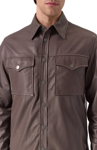 Кожаная куртка-рубашка MVST, арт. 54204/58-68, фото 5