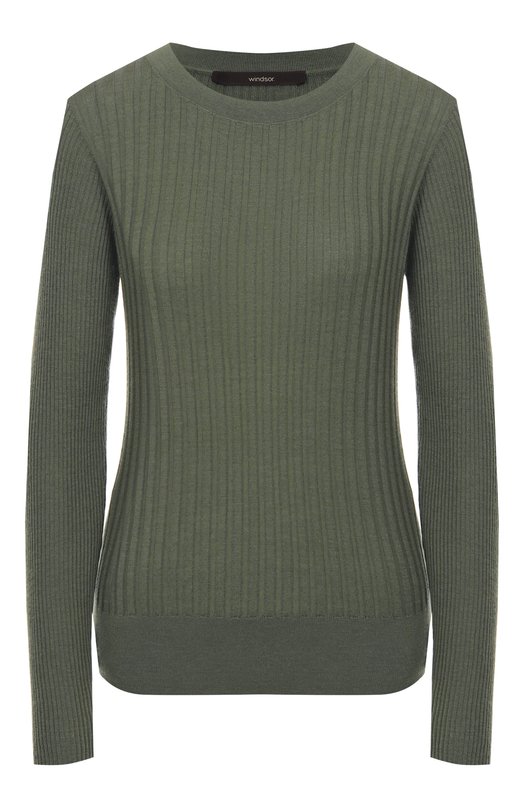 Пуловер из шерсти и шелка Windsor 52 DP515 10014631/30045032 Хаки 52 DP515 10014631/30045032