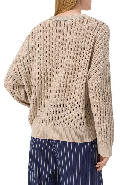 Хлопковый свитер BRUNELLO CUCINELLI, арт. MSB581800, фото 4