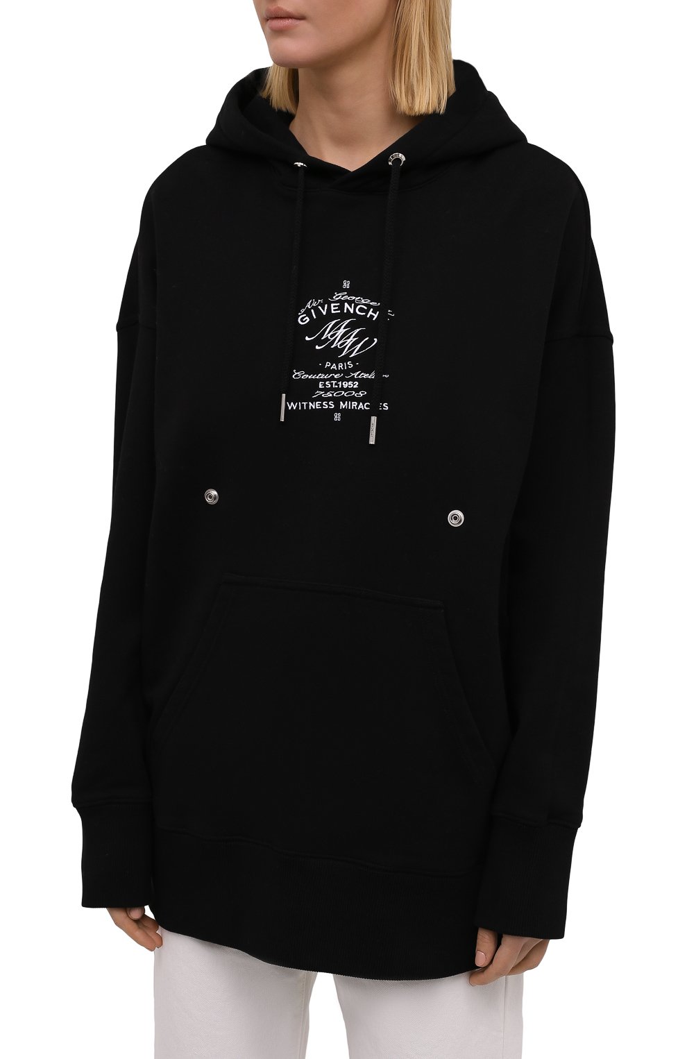Хлопковое худи GIVENCHY черного цвета по цене 122000 руб., арт. BWJ0263Z7A, фото 3 Хлопковое худи GIVENCHY, арт. BWJ0263Z7A, фото 3