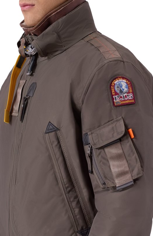 Пуховый бомбер Parajumpers 25WMPMJKMA26 Коричневый  25WMPMJKMA26 Фото 5