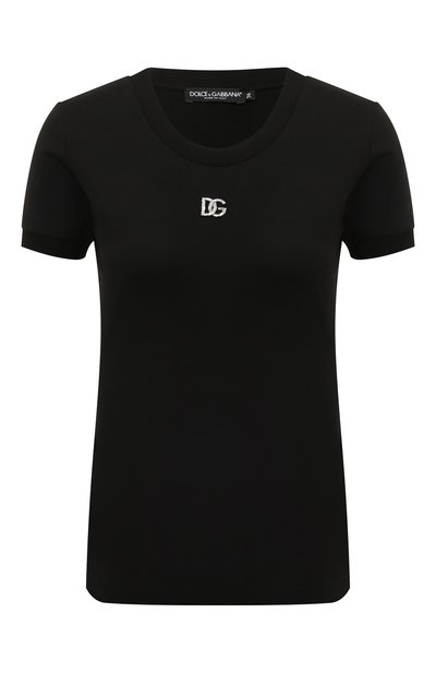 Женская хлопковая футболка DOLCE & GABBANA, арт. F8T00Z/G7B3U