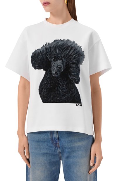 Хлопковая футболка BOSS, арт. 50557366, фото 3