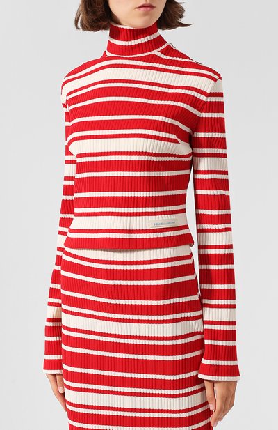 Укороченная водолазка в полоску PRADA, арт. 39464-1R1T-F0011, фото 3
