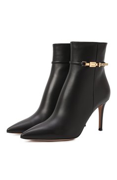 Женские кожаные ботильоны carrey 85 GIANVITO ROSSI черного цвета, арт. G73063.85RIC.VGINER0 | Фото 1 (Подошва: Плоская; Материал внешний: Натуральная кожа; Материал внутренний: Натуральная кожа; Каблук высота: Высокий; Каблук тип: Шпилька; Материал утеплителя: Без утеплителя)