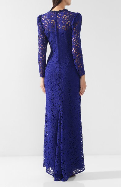 Кружевное платье-макси ESCADA синего цвета по цене 385000 руб., арт. 5028578, фото 4 Кружевное платье-макси ESCADA, арт. 5028578, фото 4