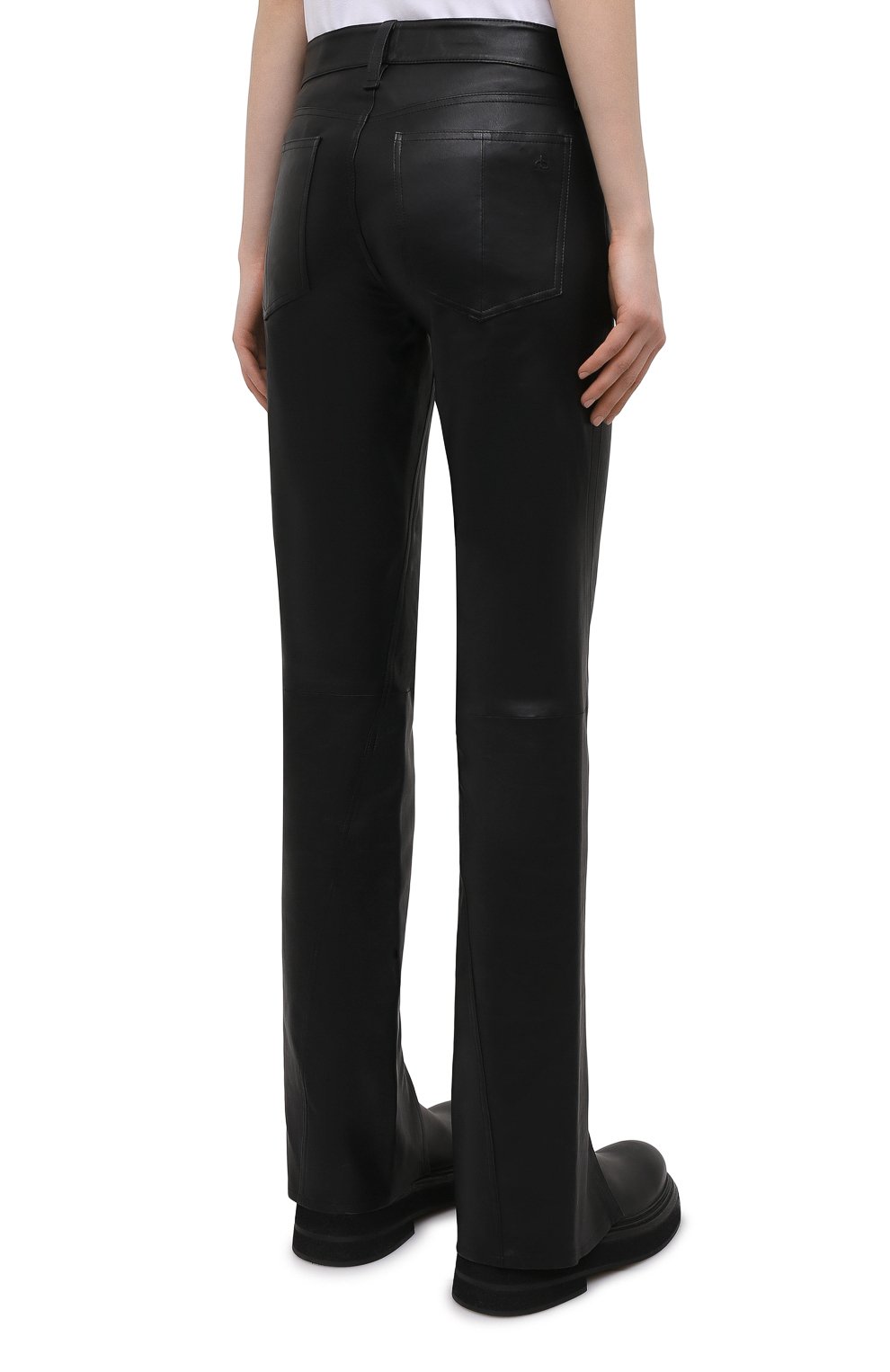 Кожаные брюки RAG AND BONE, арт. WCW20H70013401, фото 4