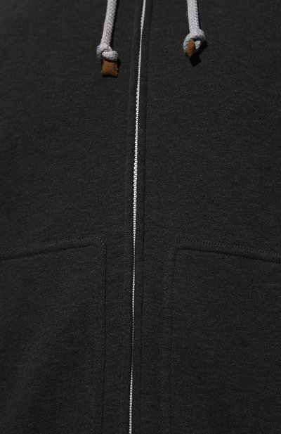 Хлопковая толстовка BRUNELLO CUCINELLI, арт. MTU149069G, фото 5